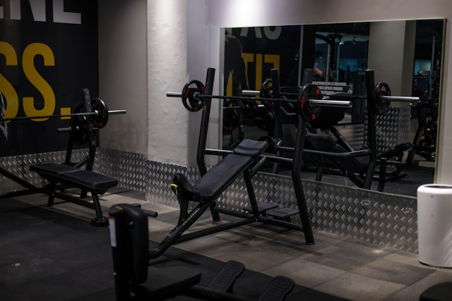 high quality gym bench press shown in windsor gym